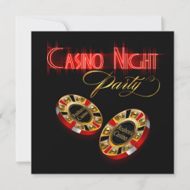 Convite Noite de Cassino de Vegas PEÇA-ME PARA COLOCAR SEU
