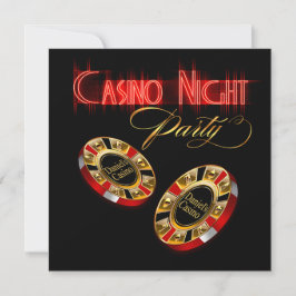 Convite Noite de Cassino de Vegas PEÇA-ME PARA COLOCAR SEU