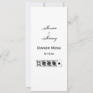 Convite Noite de Cassino Poker Royal Straight Flush Espada