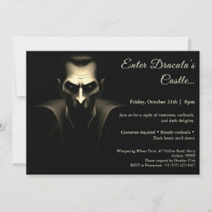 Convite Noite de Drácula   Festa de Fantasias de Halloween