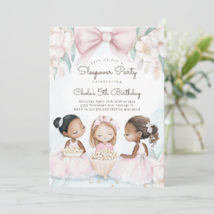 Convite Noite de Festa de aniversário de soneca Aniversári