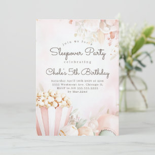 Convite Noite de Festa de aniversário de soneca Aniversári