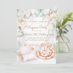 Convite Noite de Festa de aniversário de soneca Aniversári