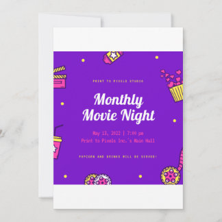 Convite Noite de Filme Mensal