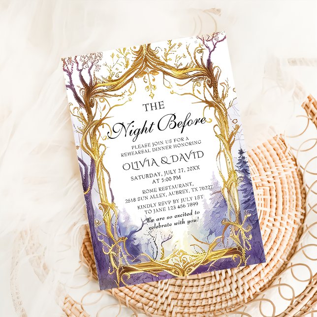 Convite Noite De Floresta Magna Encantada Antes Do Ensaio (Criador carregado)