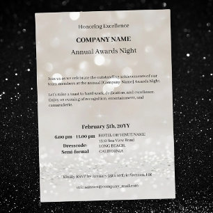Convite Noite de gala de premiação de negócios da empresa 
