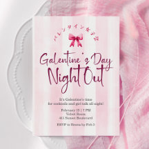 Noite de Galentin Coquette Rosa Listrado Fofo