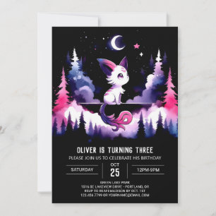 Convite Noite de Gato Doce Minimalista