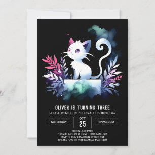 Convite Noite de Gato Mínimo e Cortado