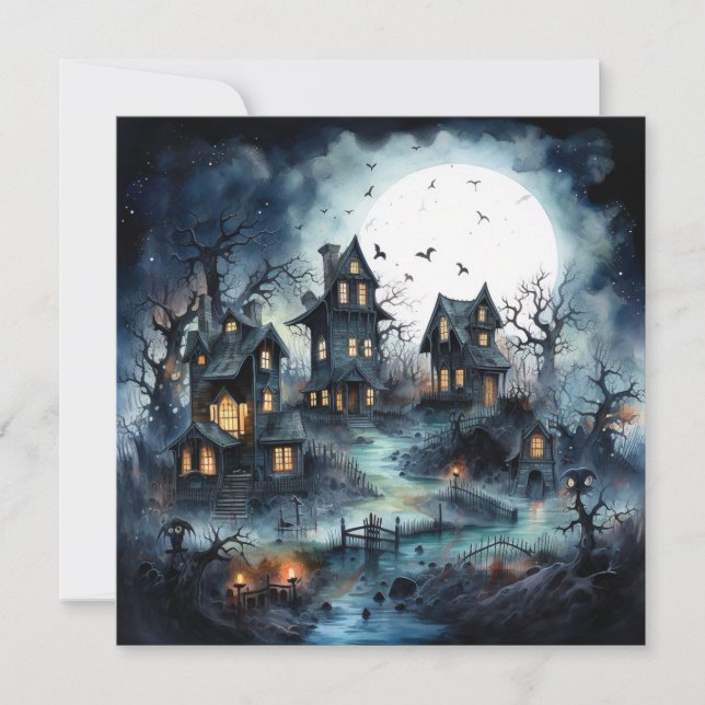 Convite 👻 🎉 Noite De Ghouls Em: Um Soiree Spooktacular!  (Frente)