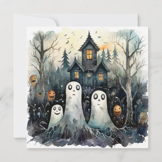 Convite 👻 🎉 Noite De Ghouls Em: Um Soiree Spooktacular!  (Frente)