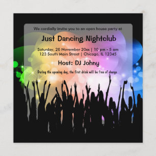 Convite Noite de inauguração da discoteca