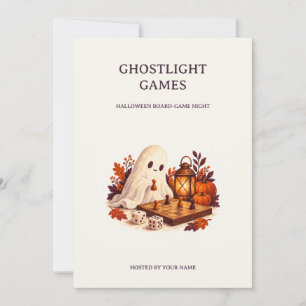 Convite Noite de Jogos de Tabuleiro de Halloween da Ghostl