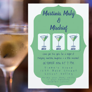 Convite Noite de Martinis, Mahj e Travessuras