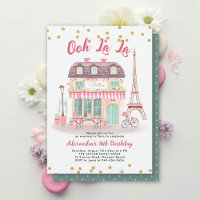 Noite de Paris Eiffel Bistro Verde Rosa 16