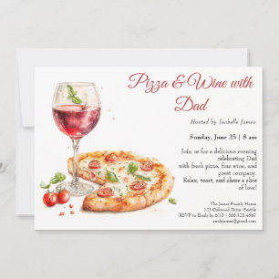Convite Noite de Pizza e Vinho – Jantar de Dia dos Pais