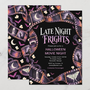 Convite Noite de Terror de Cinema de Halloween