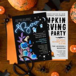 Convite Noite Divertida e Assustadora de Halloween na Mans