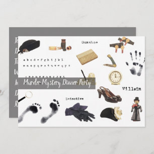 Convite Noite do Mistério do Assassinato que o fez Jantar