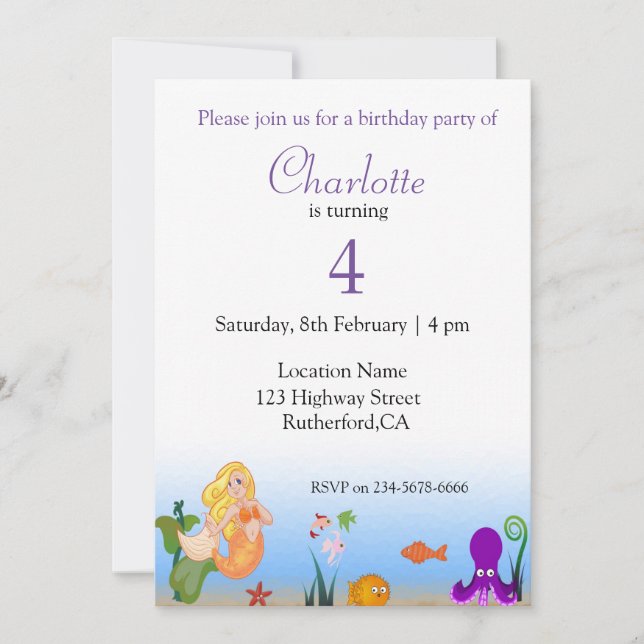 Convite Noite do Mundo do Mar Engraçado (Frente)