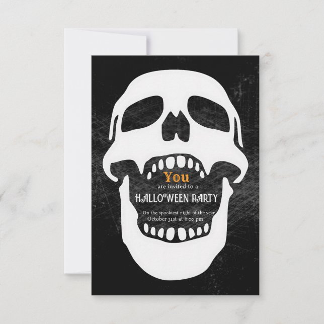 Convite Noite Eclipsada: Um Soirée Halloween Assombrante (Frente)