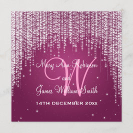 Convite Noite Elegante Dazzle Berry Pink