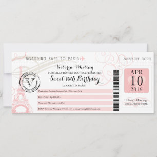 Convite Noite em Paris   Doce 16 Aniversário