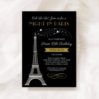 Noite em Paris Torre Eiffel Dourado Doce 16 Aniver