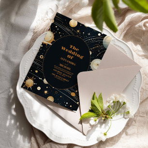 Convite Noite Estrela Céu Celestial Galáxia Casamento