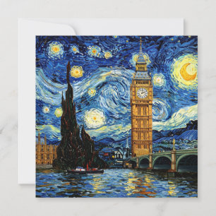Convite Noite Estrelada Big Ben Londres Inglaterra