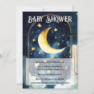 Convite Noite Estrelada Celestial e Chuvinha de Amor Baby 