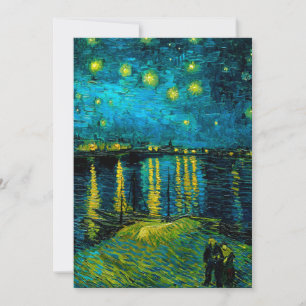 Convite Noite Estrelada de Van Gogh sobre o Ródano
