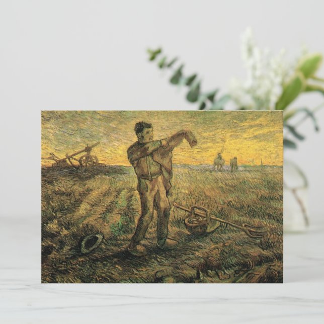 Convite Noite - Fim do dia por Vincent van Gogh (Em pé/Frente)