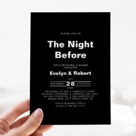 Convite Noite Negra Antes do Janto de ensaio