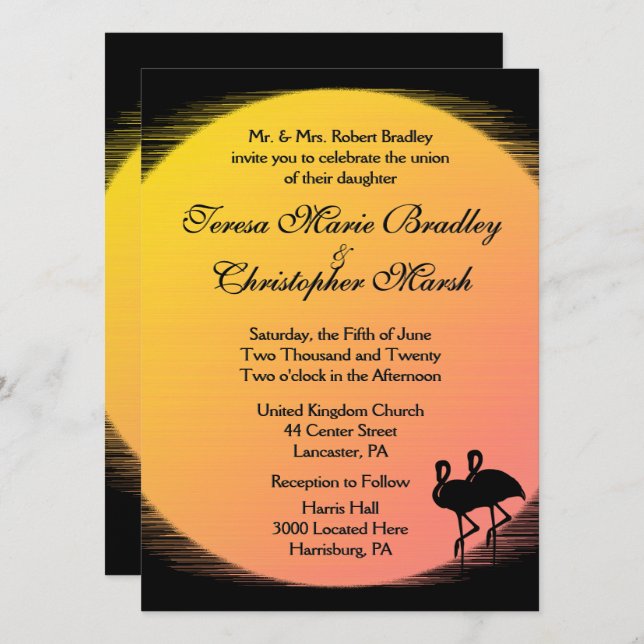 Convite Noite Solar da Noite do Sol (Frente/Verso)