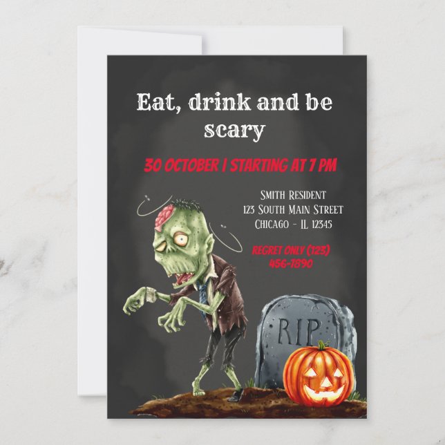 Convite Noite Spooktacular (Frente)