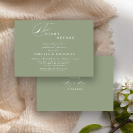 Convite Noite Verde Moderna antes do Janto de ensaio