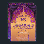 Convite Noites árabes no palácio Dourado Doce 16 Aniversár<br><div class="desc">personalizar para qualquer evento</div>