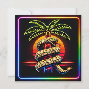 Convite Noites de Neon em Miami Luxo Diamante