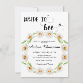 Convite Noiva à Abelha | Chá de panela Floral De Aquarela