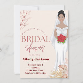 Convite Noiva Afro-Americana Chá de Panela