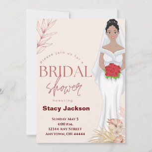 Convite Noiva Afro-Americana Chá de Panela