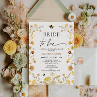 Noiva Amarela moderna em Chá de panela de abelha