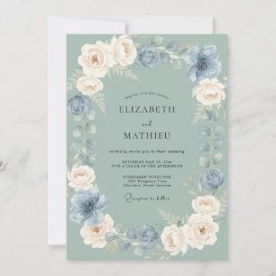 Convite Noiva Anêmona Etérea Verde Salvia