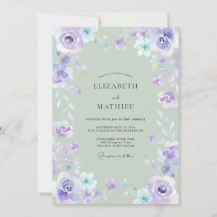 Convite Noiva Aquarela Verde Salvia Sedutora
