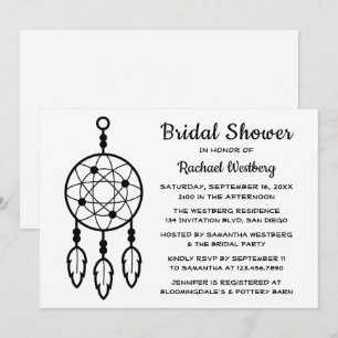 Convite Noiva Boho Festa de Casamento Dreamcatcher Tribal