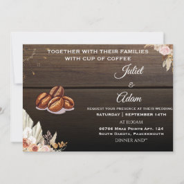 Convite noiva boho moderno e elegante Casamento de Café
