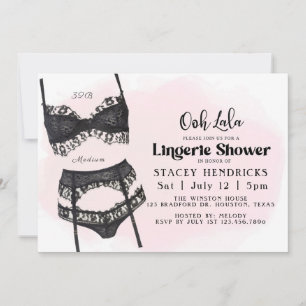 Convite Noiva, Chuveiro de Lingerie, Ooh La la