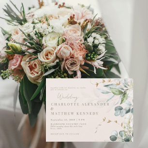 Convite Noiva Corada Fiel para Sempre Casamento II