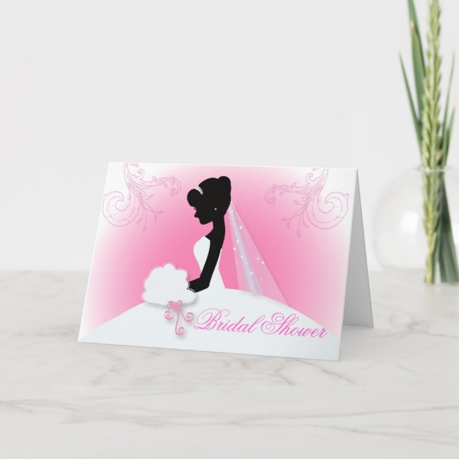 Convite Noiva da equipe Silhueta noiva noiva (Frente)